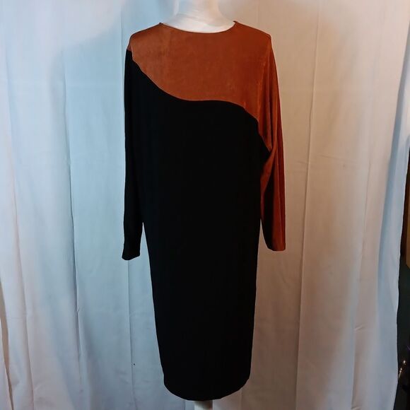 Chico's Travelers Colorblock Wedge Dress - Picture 5 of 10